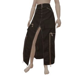 Drop Science Black Maxi Cargo Skirt