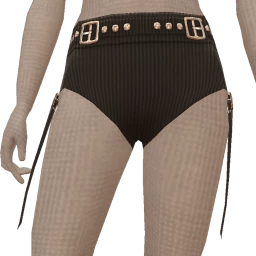 Drop Science Black Ribbed Mini Shorts