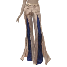 Drop Science Grey And Blue Velvet Layered Flare Jeans