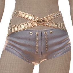 Drop Science Grey Velvet Cut-Out Shorts