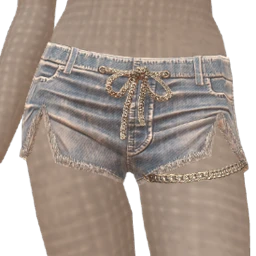 Drop Science Swirlie's Lux Chain Denim Shorts