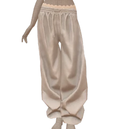 Drop Science Swirlie's Baggy Grey Trousers With Lace