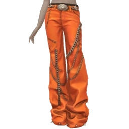 Drop Science Skulls Orange Jeans