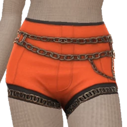 Drop Science Orange Burst High Waisted Shorts