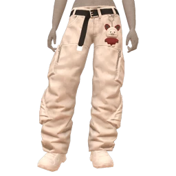 Drop Science White Oversized Camo Pants