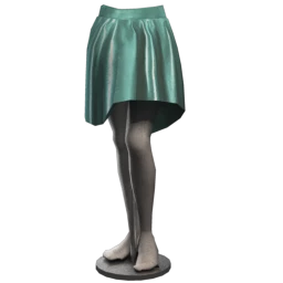 Sky Blue Leather Skater Skirt