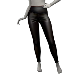 Chiara Ruched Leather Leggings