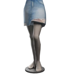 Dynamite Distressed Light Wash Denim Mini Skirt