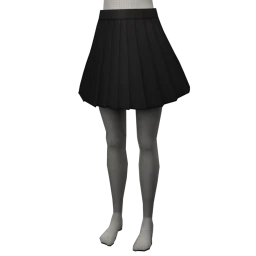 Foal Simple Flared Skirt (Black)