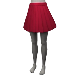 Foal Simple Flared Skirt (Red)