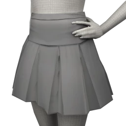 Foal Simple Pleated Skirt (Grey)