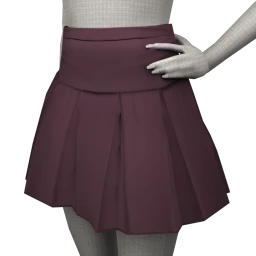 Foal Simple Pleated Skirt (Red)