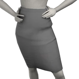 Foal Simple Office Skirt (Grey)