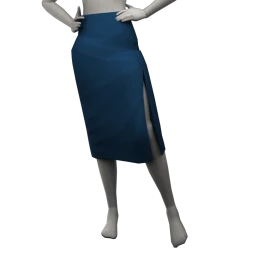 Foal Simple Midi Skirt (Blue)