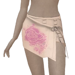 Cloud Nine White Denim Corset Skirt