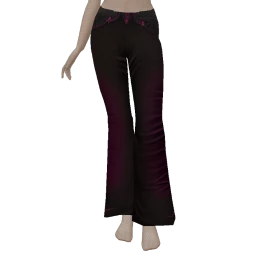 Foal Purple Velvet Ruched Vampiress Flares