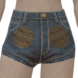 Foal Luxe Embroidered Denim Shorts
