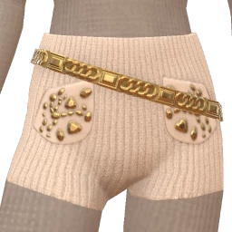 Foal Fitted Beige Knitted Shorts With Belt