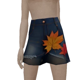 Foal Denim Leaf Skirt