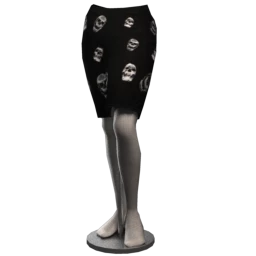 Foal Halloween Prints Pencil Skirt - Skulls
