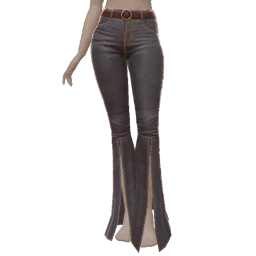 Foal Dark Denim Side Split Flare Jeans