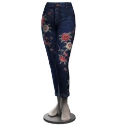 Foal Needle and Thread Turn Up Jeans