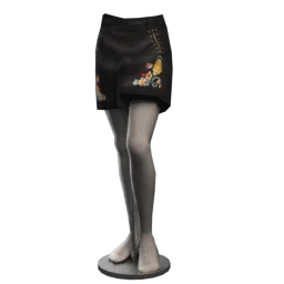 Foal Rock and Roses Leather Skirt