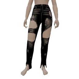 Foal Shadow Streaks Shredded Jeans