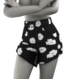 Foal Monochrome Flower Shorts