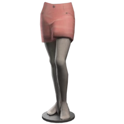 Foal Frayed Hem Denim Skirt - Pink