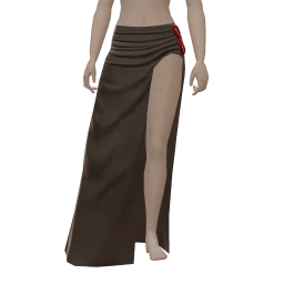 Front Row Red Hoop Detail Noir Skirt