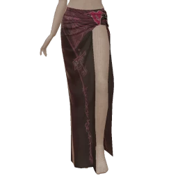 Front Row Purple Velvet Vampiress Side Split Skirt