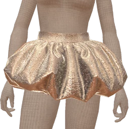 Front Row Silver Rhinestones Bubble Skirt