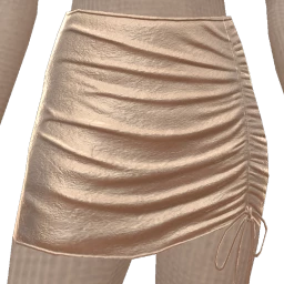Front Row Silver Ruched Side Mini Skirt