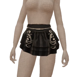 Front Row Celestial Frost Velvet Mini Skirt