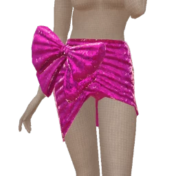 Cloud Nine Hot Pink Over-Sized Bow Glitter Skirt