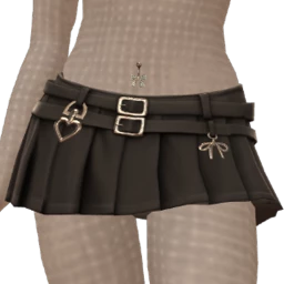 Front Row Focus Fling Black Pleated Skirt