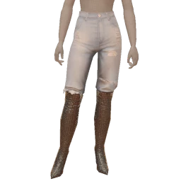 Front Row Silver Denim Duo Jeans