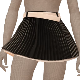Front Row Sculpted Pleat Mini Skirt