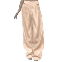 Drop Science White Drawstring Wide-Leg Pants