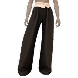 Front Row Bow-Accent Wide-Leg Trousers