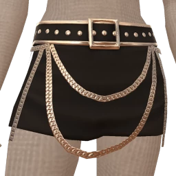 Front Row Black Chains Mini Skirt