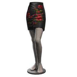 Front Row Garden Serpent Leather Skirt