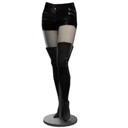 Leather Thigh High Boots with Shorts