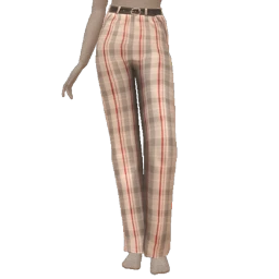 Front Row Pale Plaid Perfection Trousers
