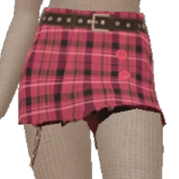 Front Row Cerise Tartan Skirt