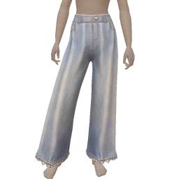 Front Row High Waisted Frayed Edges Flare Jeans