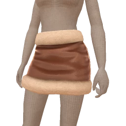 Front Row Brown Leather Skirt