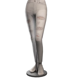 Destroyed White High Waist Ankle Jegging