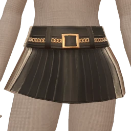 Ikon Elite Leather Noir Pleated Skirt 